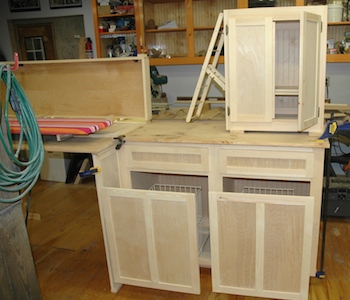 laundry cabinets in shop