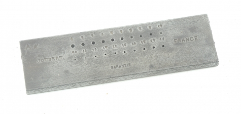 Joubert 20-hole wire draw plate made in France