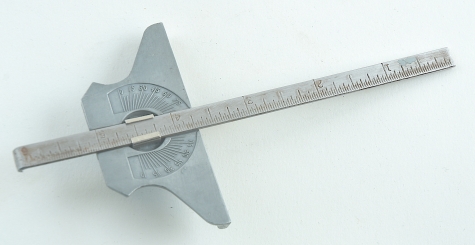 Twix depth gage and protractor